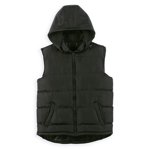 Weathercast Puffer Vest with Sherpa Lined Hood