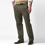 Dockers Signature Khaki with Individual Fit Waistband Straight Fit, Pleated