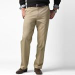 Dockers Signature Khaki with Individual Fit Waistband Straight Fit, Flat Front