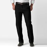 Dockers Signature Khaki with Individual Fit Waistband Slim Fit, Flat Front