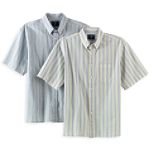 Arrow Short Sleeve Sandstone Mini Stripe Poplin Shirt