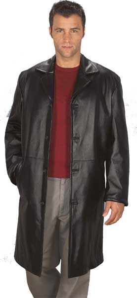 Excelled Lambskin Leather Walking Coat