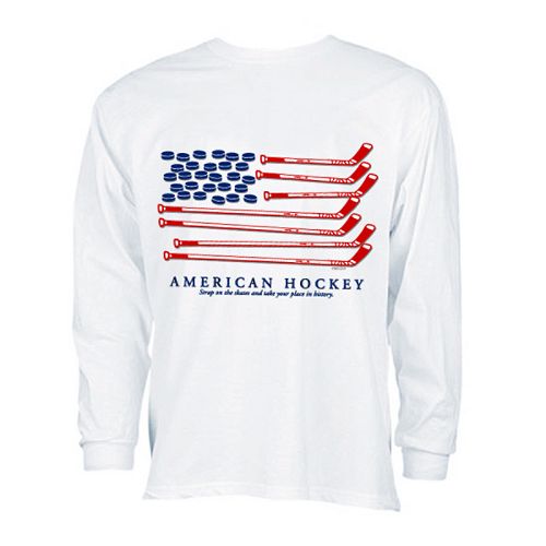 House of Cotton American Hockey Long Sleeve Heavyweight T-Shirt