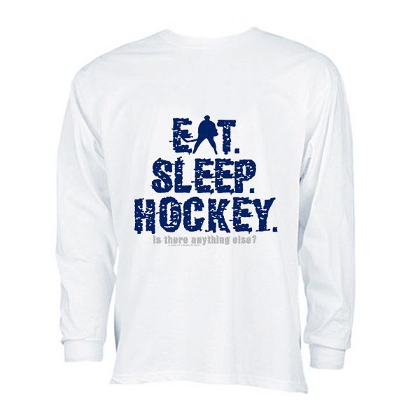 House of Cotton Eat Sleep Hockey Long Sleeve Heavyweight T-Shirt