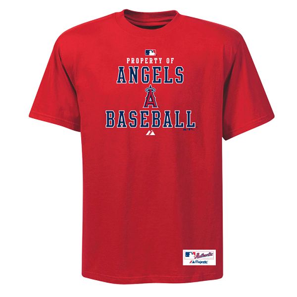 Majestic Athletic California Angels AC Property Of Short Sleeve Tee Shirt