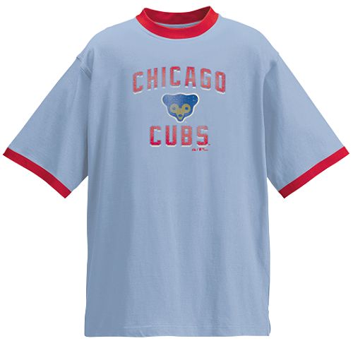 Majestic Athletic Chicago Cubs CP Classic Ringer Short Sleeve Tee