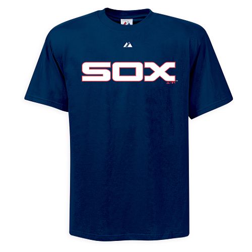 Majestic Athletic Chicago White Sox Official Workmark Short Sleeve Tee Shirt