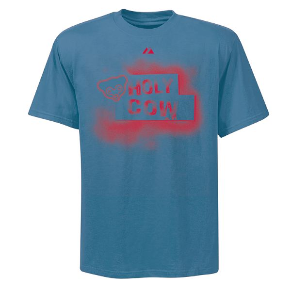 Majestic Athletic Chicago Cubs CP Part Tradition Short Sleeve Tee Shirt