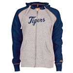 Majestic Athletic Detroit Tigers Women's Classic Zip II Full Zip Hooded Fleece