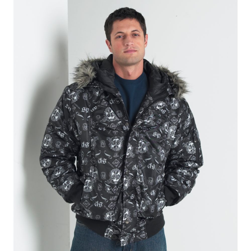 Southpole Short Snorkel Jacket with All Over Print