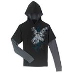 Mission Bay Long Sleeved GraphicFaux Twofer with Hood