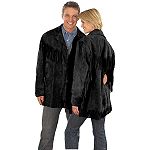 Excelled Men's 3/4 Length Snap Front Fringe Jacket