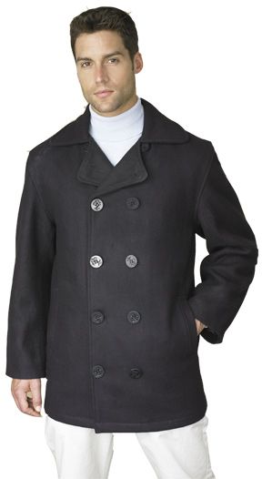 Excelled Mens Wool Pea Coat