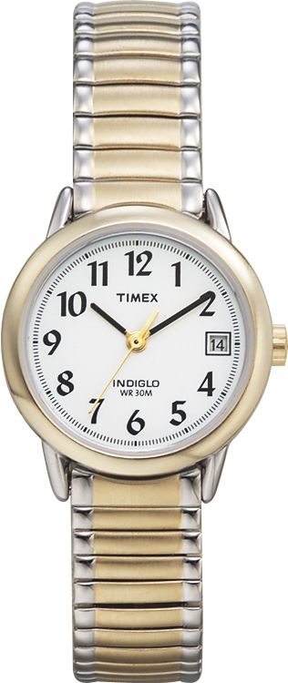Timex Ladies Watch with White Dial and Expansion Band
