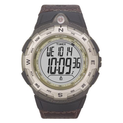 Timex Mens Expedition Watch with Black Leather Band