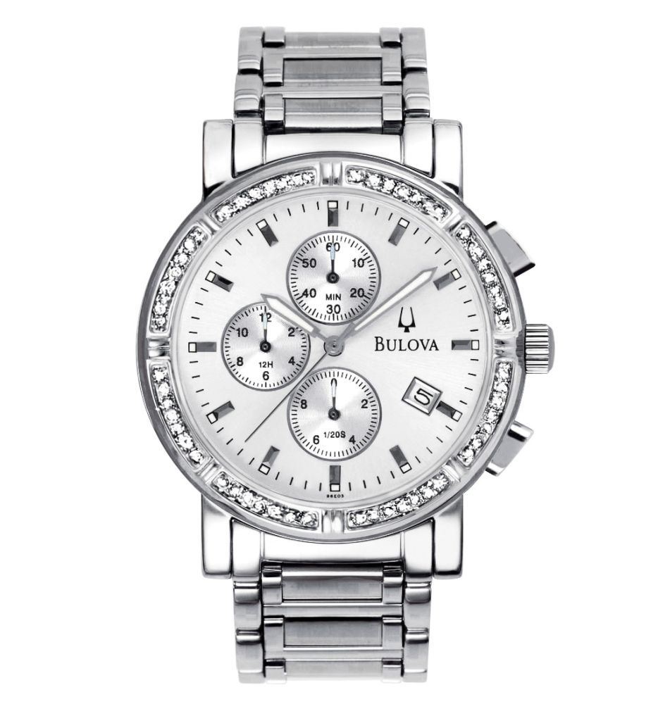 Bulova Mens 1/5 ct. tw.* Diamond Chronograph Calendar Day Watch