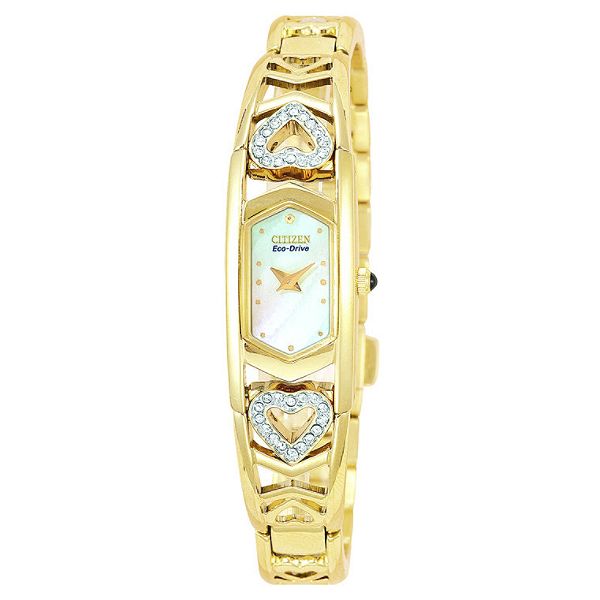 Citizen Ladies Watch w/White Mother-of-Pearl Dial & Swarovski Crystal