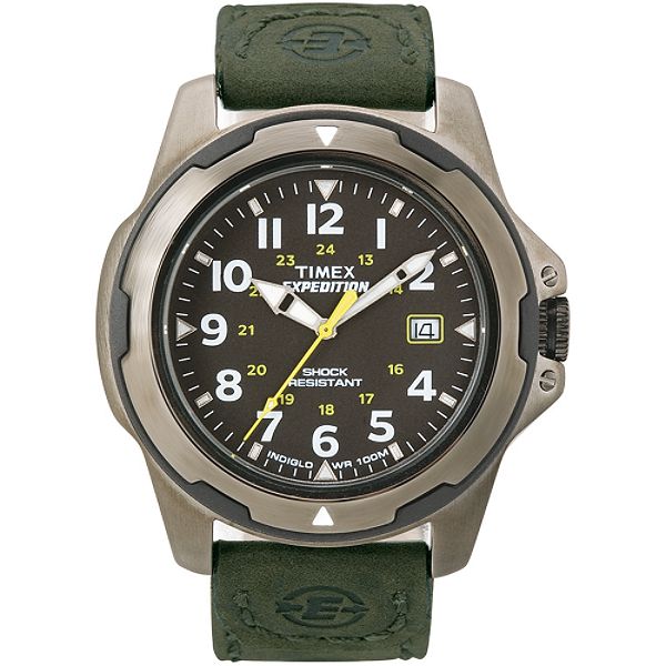 Timex Men's Expedition Calendar Date Watch with Round Black Dial and