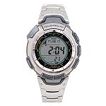 Casio Pathfinder Atomic Watch with Silver Dial & Titanium Band