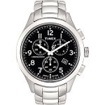 Timex Ladies T-Series Calendar Date/Chronograph Watch w/Black Dial & ST Link Band