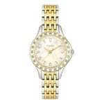 Timex Ladies Watch w/Mother-of-Pearl Dial, 24 Diamond Accents and GT & ST Link Band