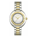 Timex Ladies Watch with Mother-of-Pearl Dial, 16 Diamond Accents & GT & ST Link Band