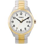 Timex Ladies T-Series Calendar Date Watch w/Mother-of-Pearl Dial & GT/ST Expan Band