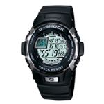 Casio Mens G-Shock Auto Calendar Trainer Watch w/Round Grey Dial & Black Resin Band