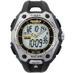 Timex Mens Ironman Dual Tech Calendar Day/Date Watch w/Black/Grey Dial & Resin Band