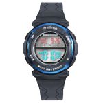 Armitron Gents Calendar Day/Date Watch w/Black Case, SS Top Ring & Black Resin Band