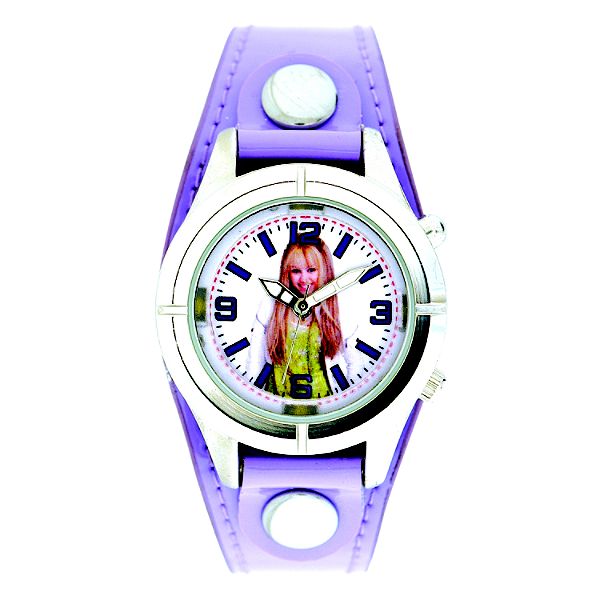 Hannah Montana Kids Watch w/Round ST Case, Hannah Montana White Dial