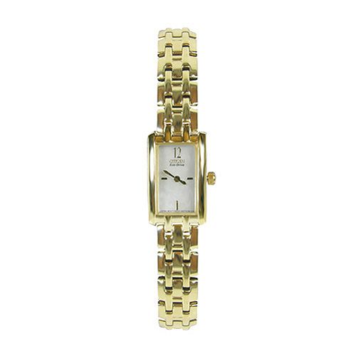 Citizen Ladies Eco-Drive Watch w/Rectangle Mother-of-Pearl Dial and GT Expansion Band