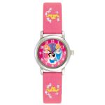 Disney Princess Watch with Round Colored Dial and Pink Band