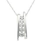 14 ct tw Diamond and Gold Journey Pendant
