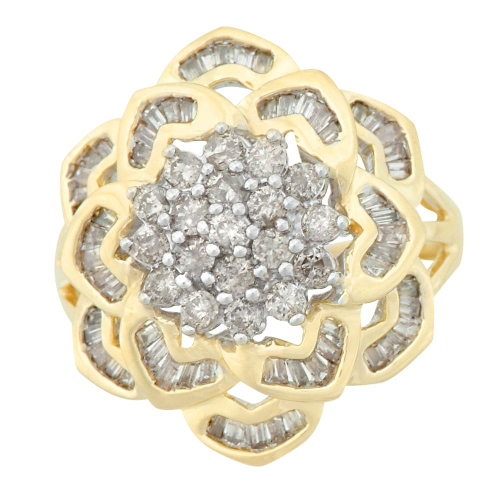 1 ct. tw.* Diamond Flower Blossom Cluster Ring