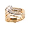 3/4 ct. tw.* Diamond Bridal Set. 14K White and Yellow Gold
