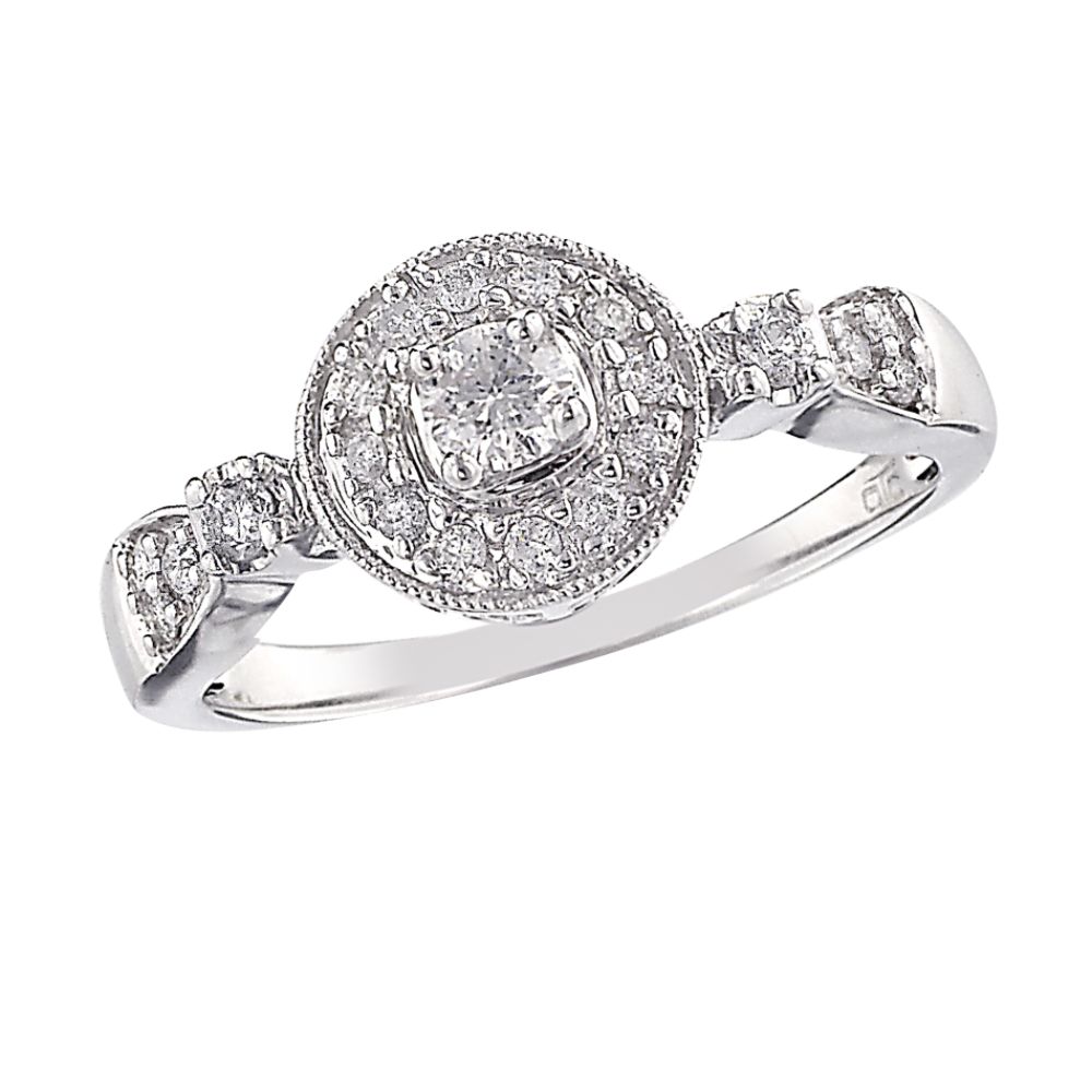 Celestial Star(tm) 1/3 ct. tw.* Diamond and Gold Cluster Ring