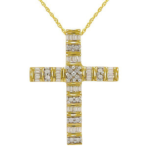 CLEARANCE! 1/4 ct. tw. Diamond Cross Pendant