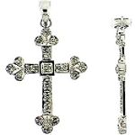 1/8 ct. t.w. Diamond Cross Pendant in 10K White Gold