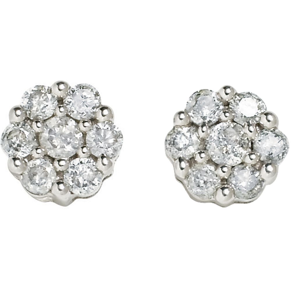 1/2 ct. t.w.* Diamond Composite Stud Earring. 10K White Gold
