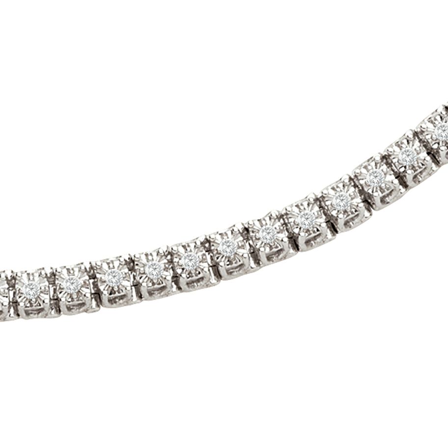 1 ct. t.w.* Diamond Link Bracelet. Sterling Silver