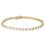 1/2 ct. t.w. Round Diamond Bracelet in 10K Yellow Gold