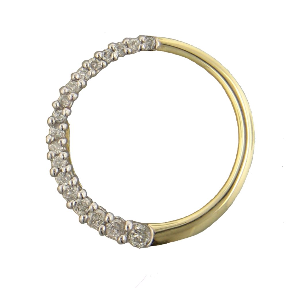Journey 1/2 ct. tw.* Diamond Circle Pendant. 10K Yellow Gold