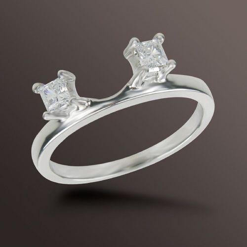 1/4 ct. tw.* Diamond Princess Wrap Ring. 14K White Gold