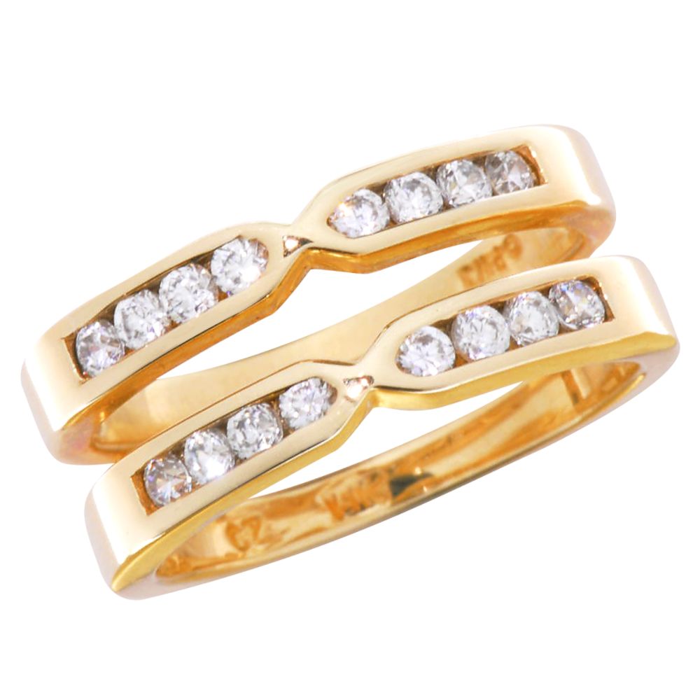 1/2 ct. tw.* Diamond Insert Ring Guard. 14K Yellow Gold
