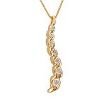 3/8 ct. tw. Diamond 5-Stone Journey Pendant. 14K White and Yellow Gold