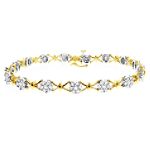 2 ct. tw. Diamond Bracelet. 14K Yellow Gold
