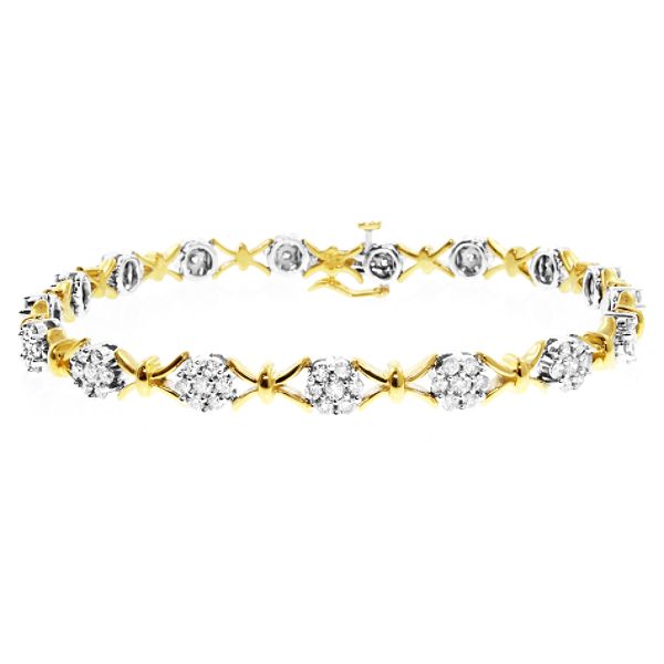 2 ct. tw. Diamond Bracelet. 14K Yellow Gold