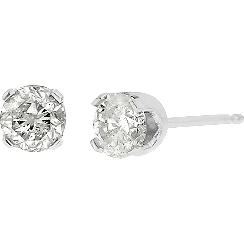 3/8 ct. t.w.* Round  Diamond Stud Earrings In 10k White Gold