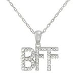 1/10 ct. t.w. Diamond BFF Pendant in Sterling Silver